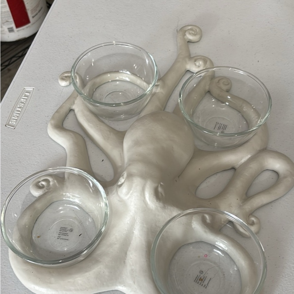 Pottery Barn White and Gray Serveware Collection